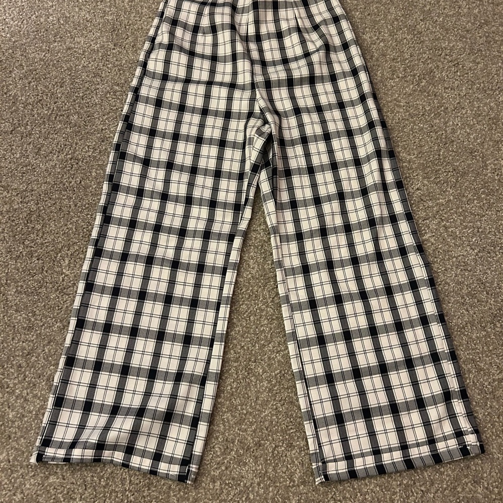Princess Polly Monochrome Checkered Trousers